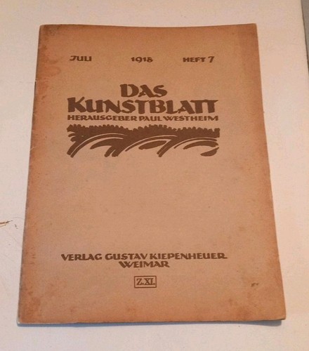 Zeitschrift das kunstblatt - das,